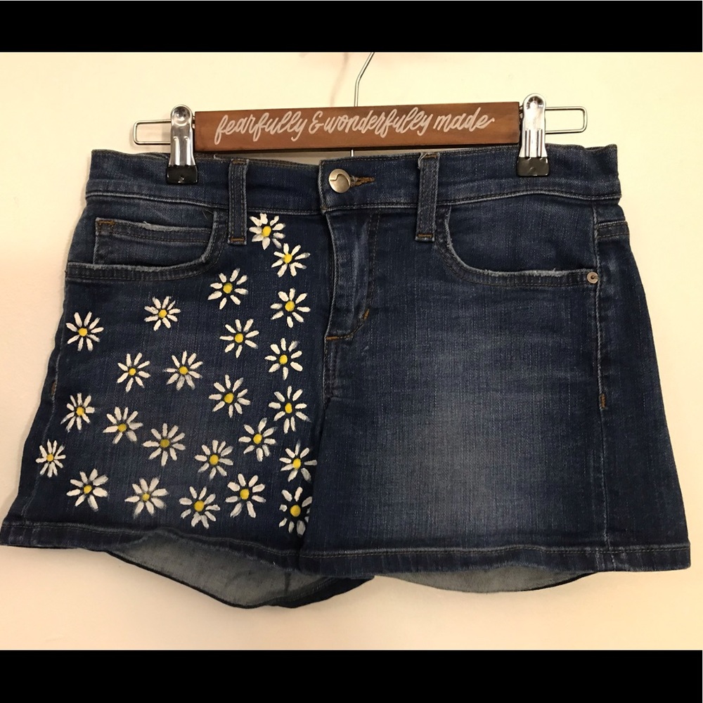 Hand-painted Denim Shorts